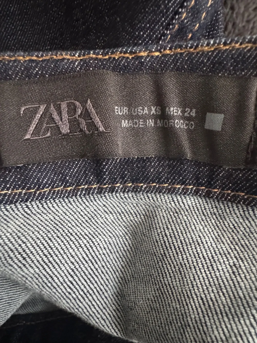 Wrap-Front Midi Denim Skirt in Dark Blue - Picture 6 of 7